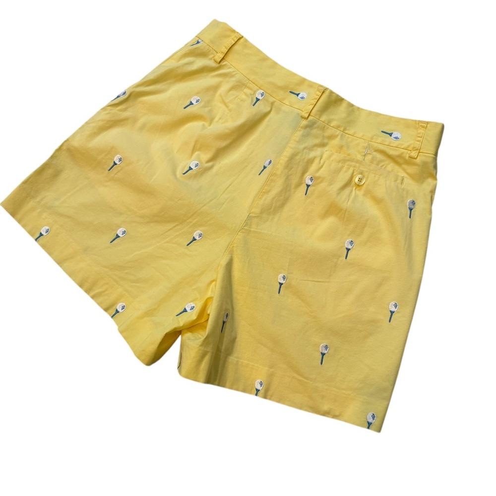 Vintage 90s’s Lilly Pulitzer Golf Tee Embroidered Yellow Shorts, Sz 4 - Picture 8 of 11